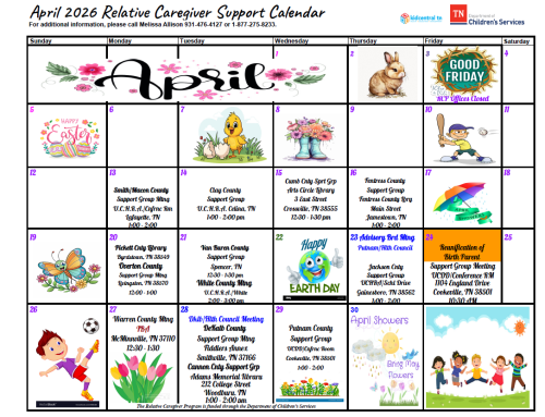 Relative Caregiver Meetings Announced for April 2026