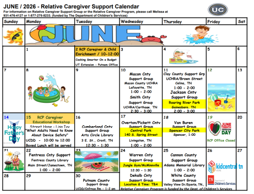 Relative Caregiver Meetings Announced for June 2026